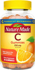 Nature Made Vitamin C 250 mg, Dietary Supplement for Immune Support, 80 Gummies, 40 Day Supply