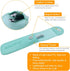 Nose Hair & Ear Hair Tweezers, Stainless Steel Grooming Scissors, Eyebrow Grooming Scissors with Cyan PU Case (1 pack)