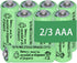 8 Packs Ni-MH 2/3AAA 1.2V 300mAh Rechargeable Batteries Button Top 3A (Not AAA Size Batteries)