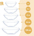 R-kay 6 Pack Square Plastic Serving Bowls, Clear Plastic 8 oz Bowls for Parties, Premium Clear Bowls