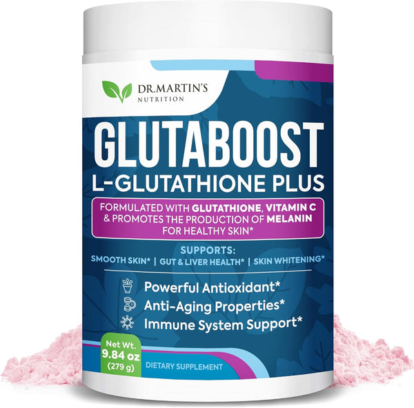 6970mg Glutathione Powder, 15.5 Ounces - Skin Whitening with Collagen & Vitamin C, Anti-Aging Formula