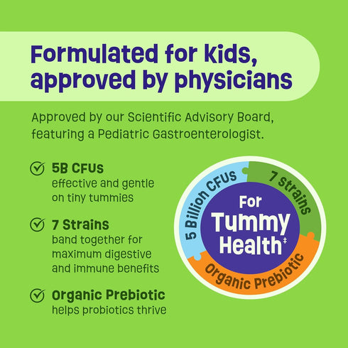 Physician's CHOICE Probiotics for Kids - 7 Diverse Strains, Organic Prebiotics, Vitamins & Minerals - Immune &