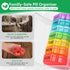 Quauli 4 7 28 Weekly Pill Organizer Times a Day, Day Travel Pill Box with Large Compartments Daily Pill Case, Portable