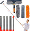 Tonmp 20 ft+ Reach Squeegee Window Cleaner Duster 2 in 1 Rotatable Window