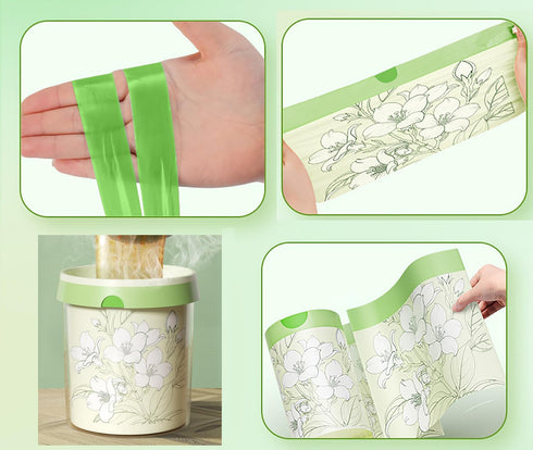 YIHUANYIFA 4 180pcs 180pcs) Gallon Trash Bags Drawstring Tear-Free Separated for Bathroom Office Home Bedroom Trash Can