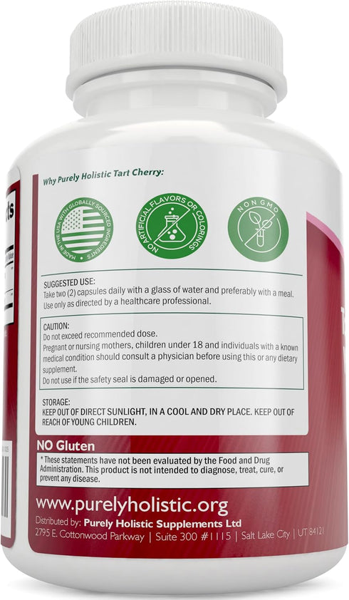 Tart Cherry Extract Capsules, 1,000mg - 180 Capsules, 3 Month Supply - Blend with Tart Cherry and Celery Seed Powder
