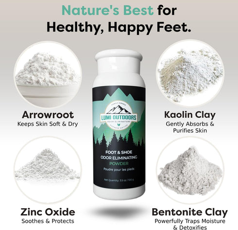 Lemon Eucalyptus Shoe Deodorizer Spray & Foot Powder Bundle - Natural Freshness