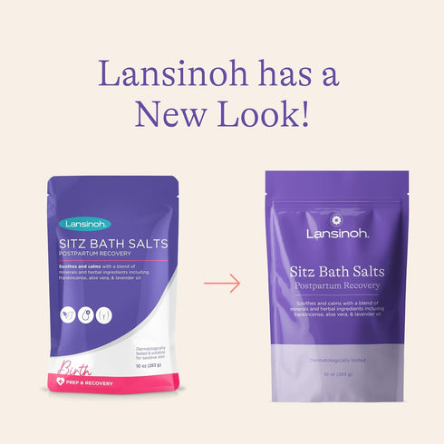 Lansinoh Sitz Bath Salts Postpartum Essentials, Epsom Salts With Soothing and Calming Ingredients Including Lavender Oil, Frankincense and Aloe Vera, 10 Ounce