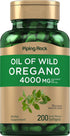 Piping Rock Oil of Oregano, 4000mg, 200 Softgel Capsules, Herbal Supplement, Non-GMO, Gluten Free Pills