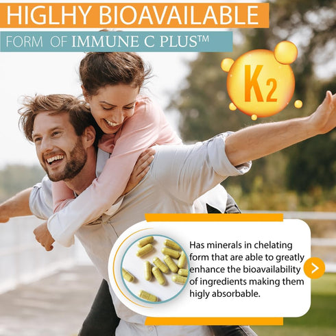 Quercetin 1,000mg, Vitamin C 1,000mg, Zinc 50mg, Immune C Plus, 120 Capsules, 14 in 1
