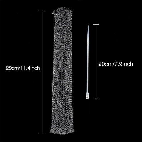Shappy 20 Pieces Lint Traps for Washing Machine Drain Hose Filter - Stainless Steel Snare with Cable Ties