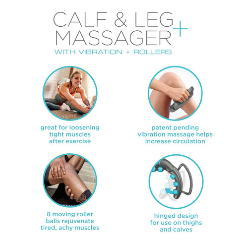 Conair Calf & Leg Massager, Vibration and Rollers for Circulation and Pain Relief, Rejuvenating Achy Muscles