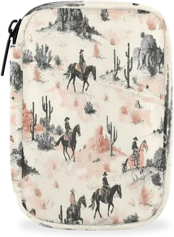 Hsnar Western Desert Cowboy Weekly Pill Case Travel Pill Container with Removable 7