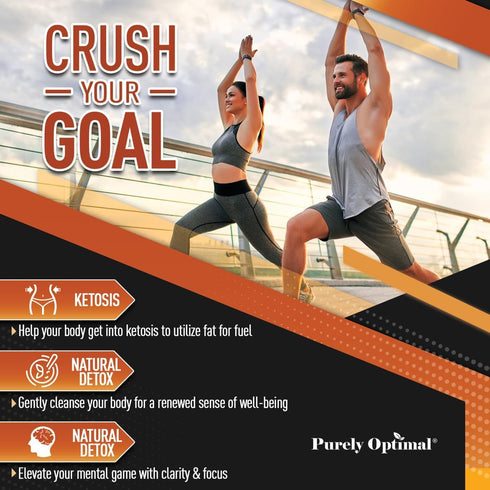 Purely Optimal Keto BHB & Apple Cider Vinegar Capsules - 90 Capsules for Ketosis Support & Healthy Lifestyle