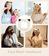 Huachi 2 Packs Cute Cat Spa Headband: Soft Coral Fleece Facial Wash Hair Accessories for Women & Girls (Beige+ Khaki)