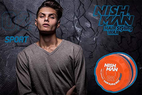 nishman Hair Styling Gel Wax Series, 150ml (Pack of 1, 02 Sport)