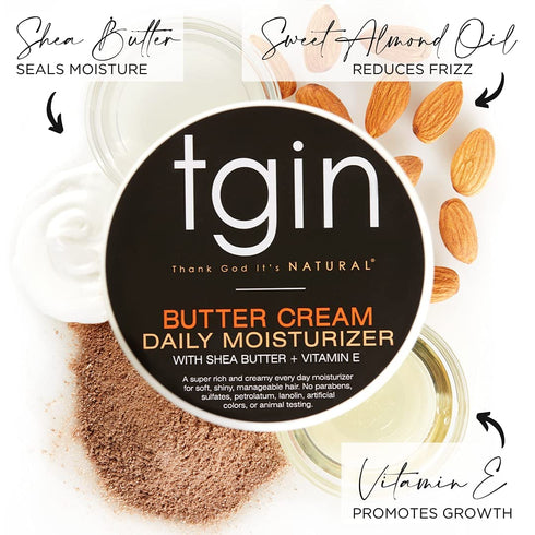 tgin Butter Cream Daily Moisturizer for Natural Hair, 12 Oz