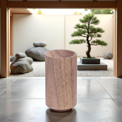 ZhangyiHot Brown Walnut Wood Essential Oil Diffuser,Wooden Aromatherapy Round Office Home Car Diffuser,Small Wooden