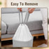 8 Gallon Drawstring Trash Bags, 34 Count Strong Medium Kitchen Garbage Bag, 22" x 23" White Trash Can Liners