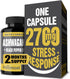 Organic Ashwagandha Capsules 2700mg with Black Pepper Extract for Stress Relief, Energy & Focus, 2 Months