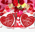 LOVSME 40Pcs Valentine's Day Paper Plates, Heart Party Disposable Dinnerware Plates and Napkins, Happy Valentines Day