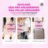 SAVILAND Nail Polish Organizer Bag: PU Leather Storage for 30 Bottles & Nail Lamp, Travel Case for Nail Tech Supplies