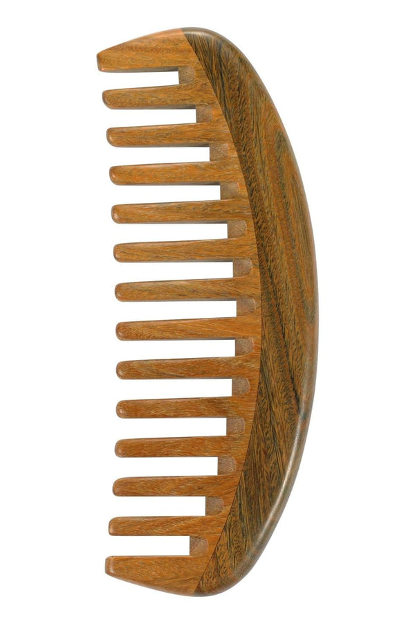 Louise Maelys Wooden Wide Tooth Comb for Curly Hair - Anti-Static Sandalwood Hair Combs for Adults and Kids