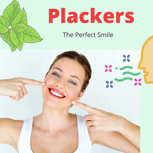 Plackers Micro Flosser with Travel Case - Mint, 12 Count, 4-Pack
