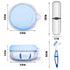 Denture Case with Brush & Portable Toothbrush Box, 100% No-Leak Retainer Box Set for Traveling, Blue
