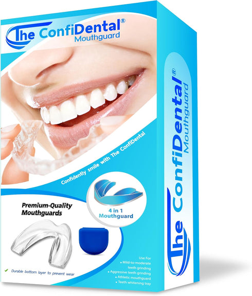 Pack of 4 Moldable Mouth Guard for Teeth Grinding, 2 Regular and 2 Heavy Duty Guard