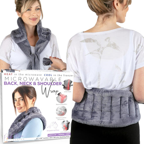 Microwave Heating Pad for Lower Back Pain Relief, 20" x 8", Cordless Moist Heat Therapy
