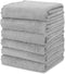 kimteny Kitchen Cloth Dish Towels, 13x28 Inches Premium Super Absorbent Microfiber Cleaning Cloths (6 Pack, Grey)