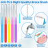 300 Pcs Interdental Brushes for Braces, 6 Size Soft and Bendable Brushes for Cleaning Teeth and Gums