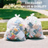 Mineororo 30 33 35 250 Count Commercial Gallon Clear Trash Bags, High Density Garbage Bags, Made in USA, Recycling