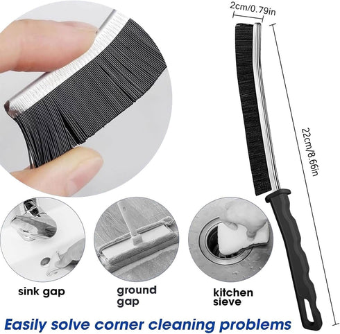 Crevice Cleaning Brush Set - Hard Bristle Brushes for Shower, Bathroom Gap Cleaning, 6pcs Cleaning Tools