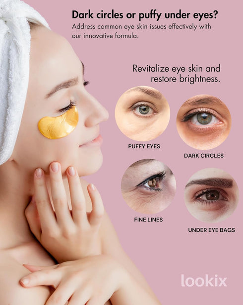 Under Eye Patches for Dark Circles and Puffiness, 15 Pairs Collagen Eye Masks for Wrinkle Reduction and Treatment