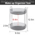 Rotating Makeup Organizer for Vanity, 2 Tier High-Capacity Skincare Clear Make Up Storage, 360 Spinning Cosmetic
