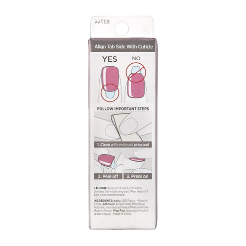 KISS imPRESS No Glue Mani Press On Nails, 'Petal Pink', Short Size, Squoval Shape, Includes 30 Nails