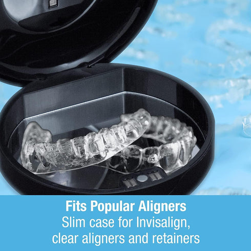 Tilcare UVC Retainer Case for Invisalign with UV Light for Aligners, Retainers, Mouth Guard, and Whitening Trays