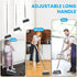 Stand Up Dustpan and Broom Set, 50” Long Handle Broom with Dust Pan, 20° Angled for Ergonomic Home Office Indoor