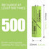 AAA 600mAh HR03, 16pcs Ni-MH Rechargeable Batteries, Pre-Charged for Outdoor Garden Solar Lights