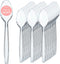 Prestee 100 Bulk Clear Plastic Spoons - Heavy Duty Disposable Silverware, Heat-Resistant Spoon Cutlery Set