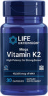 Life Extension Mega Vitamin K2 High Potency for Strong Bones, Daily Supplement for Healthy Bone Density & Heart Health,