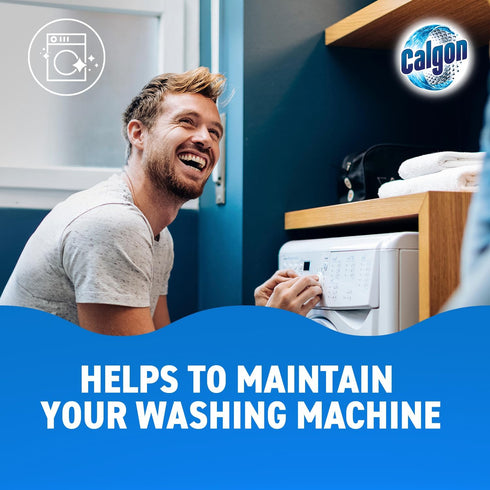 Calgon 4-in-1 Washing Machine Cleaner & Water Softener Tablets, 75 Count, Deep Clean, XL Pack Size