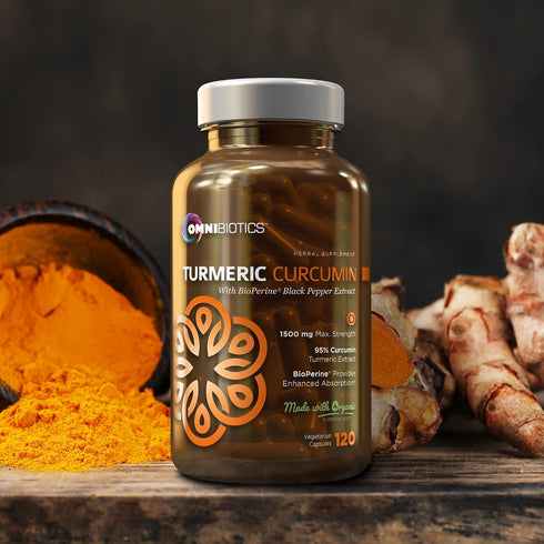 Organic Turmeric Curcumin Extract Supplement 1500mg with BioPerine, 120 Vegetarian Capsules