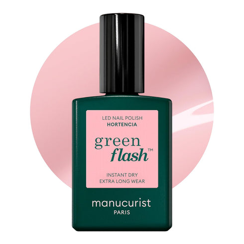 Manucurist Green Flash LED Gel Nail Polish, Vegan 12-Free Plant-Based Gel Polish Made in France, 0.5 fl oz (HORTENCIA)