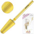 Upgraded PANA Volcano Nail Carbide Bit, Two Way Rotate for Manicure Drill Machine - 3/32" (Extra Fine - XF, GOLD)