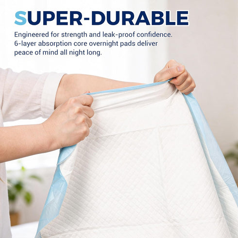 Thewese 30"x36"- 50 Count Heavy Duty Disposable Bed Pads Underpads for Incontinence Adults, Chucks Pads Super