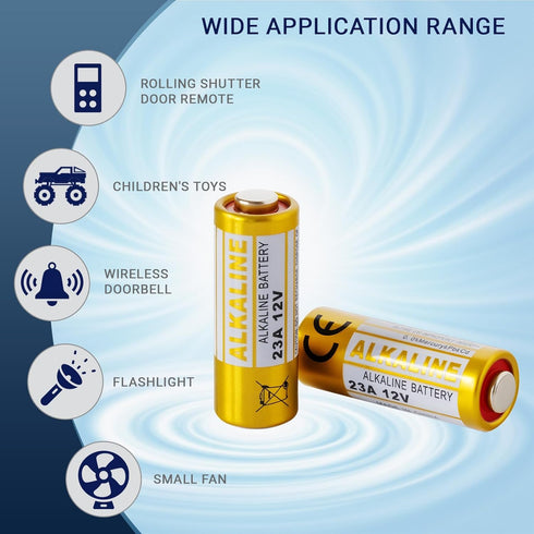 Soyasi 6-Pack A23 23A 12 Volt Alkaline Battery, Long Lasting for Doorbells and Remote Control Unit