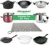 AMAGABELI GARDEN & HOME 8” x 8” 316 Stainless Steel Cast Iron Cleaner, Chainmail Scrubber for Dishes